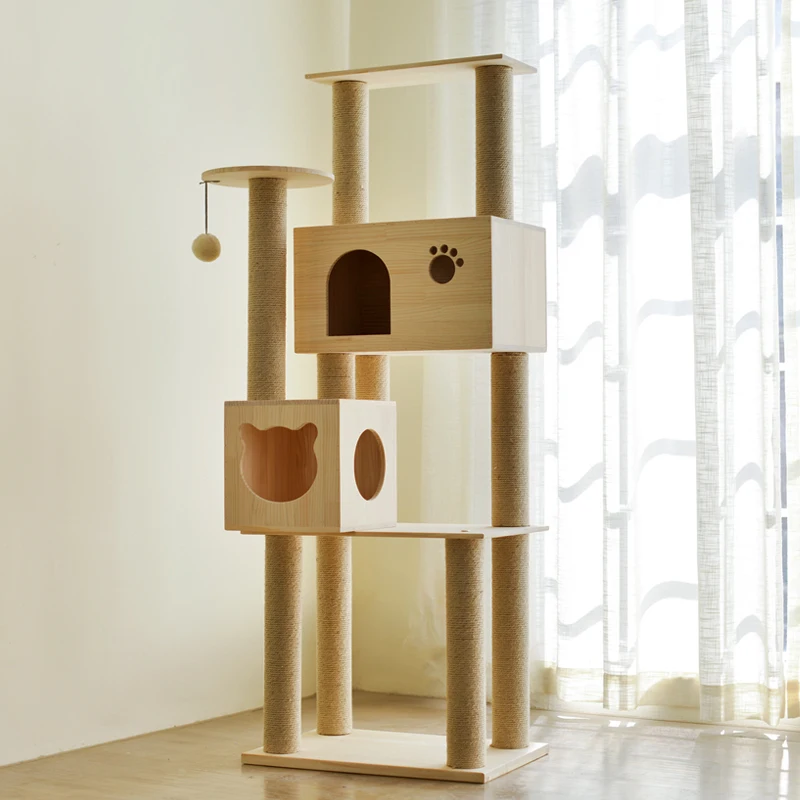 Рама для скалолазания кошки из цельного дерева гнездо игрушки товары