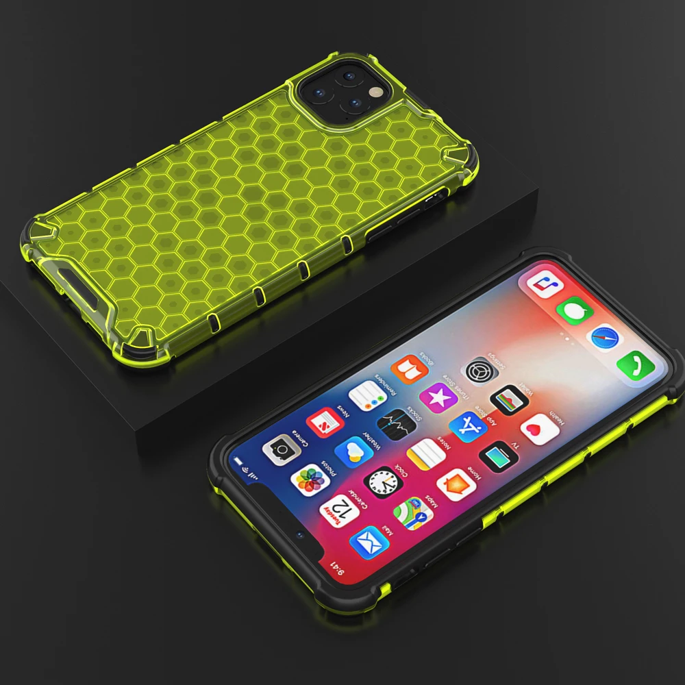 10 шт./партия противоударный бронированный чехол для iphone 11 Pro Max, Гибридный Силиконовый твёрдый PC Прозрачный чехол для iphone 11 Coque Funda