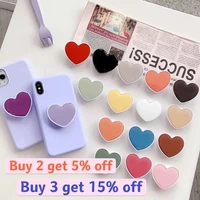 glitter love heart fold finger grip tok mobile phone holder for iphone samsung xiaomi case cute silicone holder stand bracket