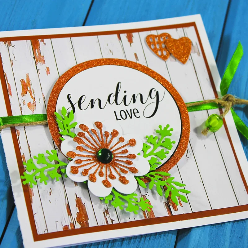 Bunnymoon Flower and Leaves Metal Cutting Dies Embossing Scrapbooking Stencil Craft Cut For DIY Card Handmade | Дом и сад