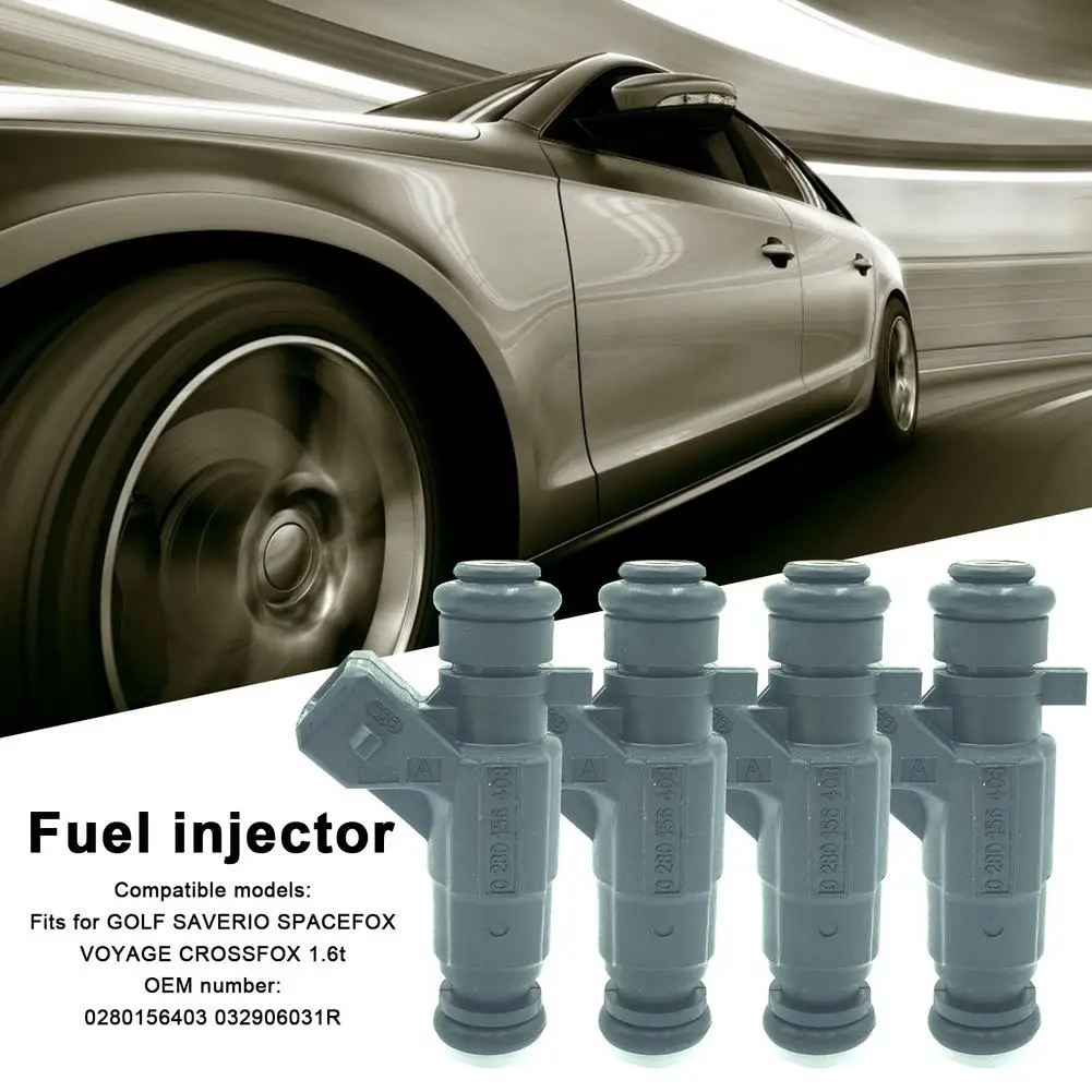 

4 High-performance Injectors Are Suitable For GOLF SAVERIO SPACEFOX VOYAGE CROSSFOX 1.6t OEM Number 0280156403 032906031R