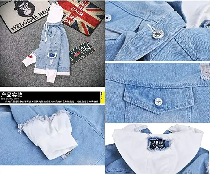 

Anime Haikyuu!! karasuno high school cosplay costume Denim Jacket Hoodie Pullovers Sweatshirt Fleeces Jeans Coat Men Women TOP