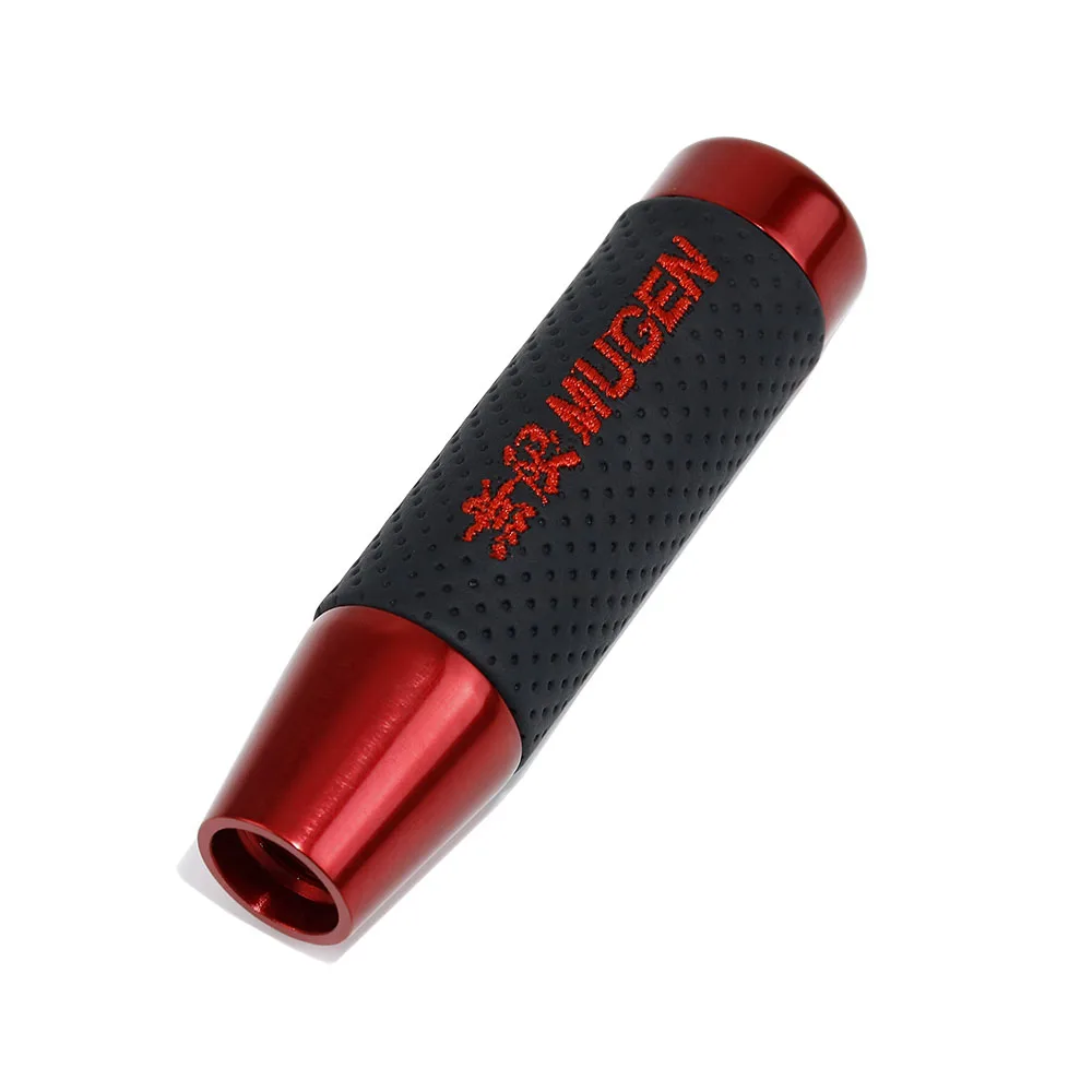 Новый 13 см MUGEN алюминий с ПВХ кожаная ручка переключения передач для