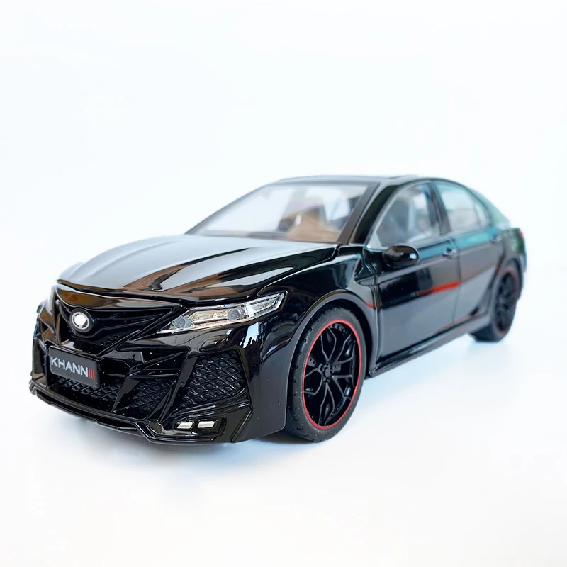

Модель игрушечного автомобиля Toyot Camry из сплава 1/24, имитация металлического литая модель автомобиля со звуком и подсветкой, в коробке, подар...