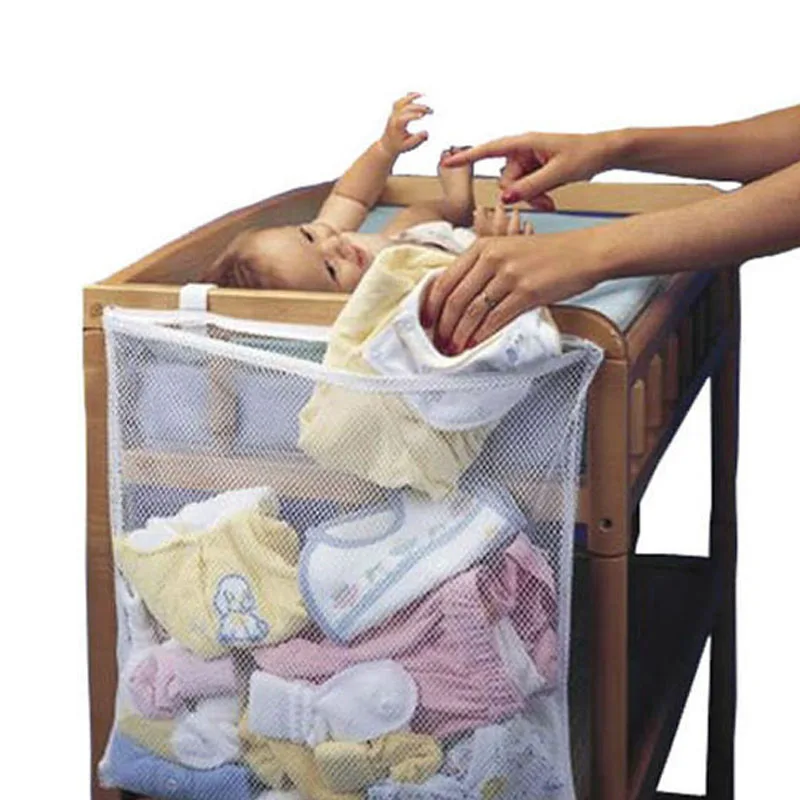 

Hanging Storage Basket Net Organizer Bag Transparency Grid Bag for Baby Toys Dirty Clothes Home Organizer