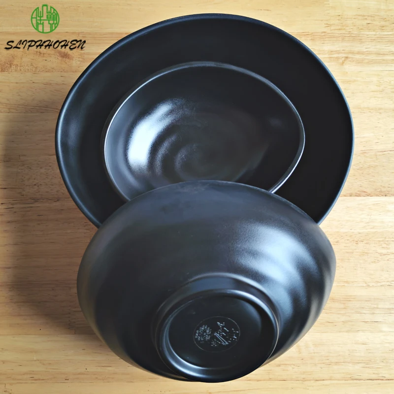 100% меламиновая черная замороженная миска для супа японская кухня ресторан
