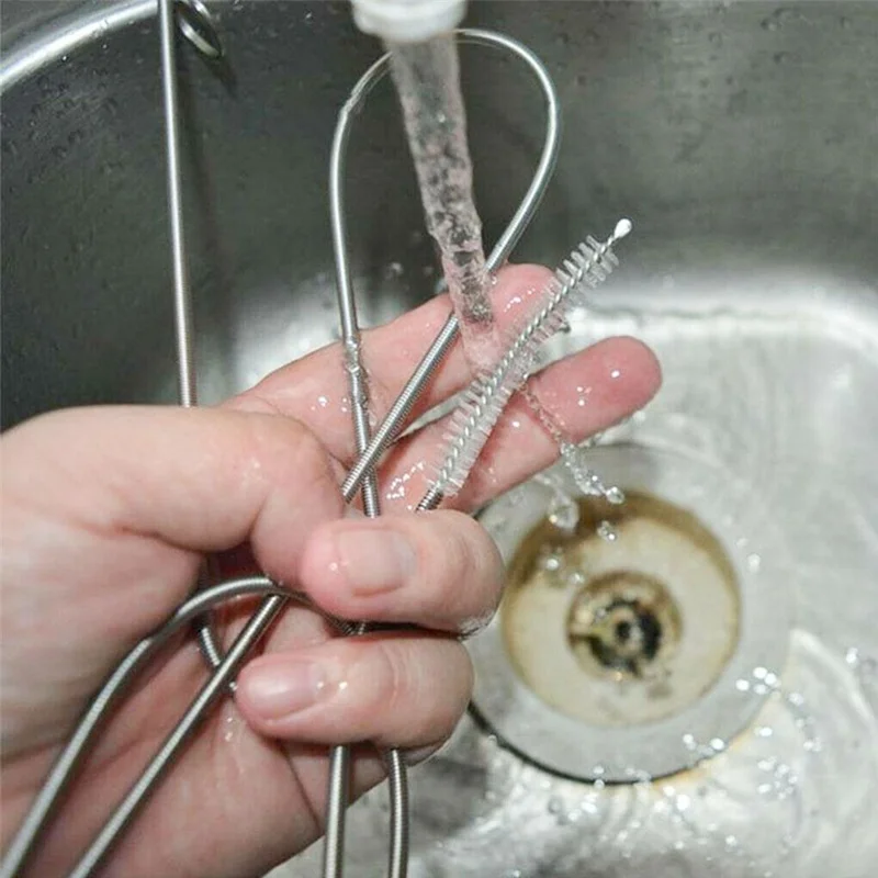 

Refrigerator Drain Dredge Cleaning Set Long Flexible Refrigerator Scrub Brush Water Dredging Tool Water Tube Cleaning Coil Brush