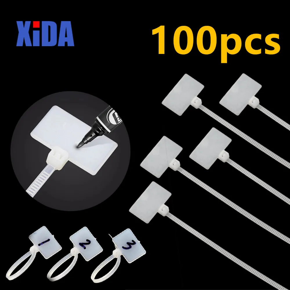 100 шт. 4*150 мм ZipTies записывающий провод кабель питания этикетка метка нейлоновая