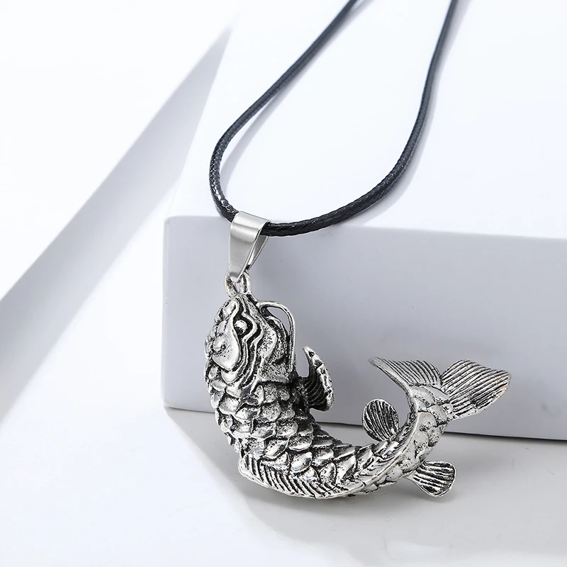 

Alloy Koi Fish Pendant Men Goldfish Necklace PendantHigh-quality Jewelry