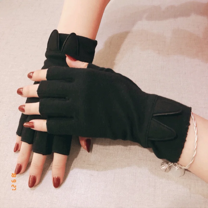 

Winter Women's Driving Gloves Fashion Cute Warm Girls Riding Fingerless Gloves Guantes Ciclismo Specialized Cycling BC50ST