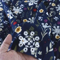 high quality pure cotton printing hollow embroidery fabric for dress shirt clothing home decoration handmade diy material