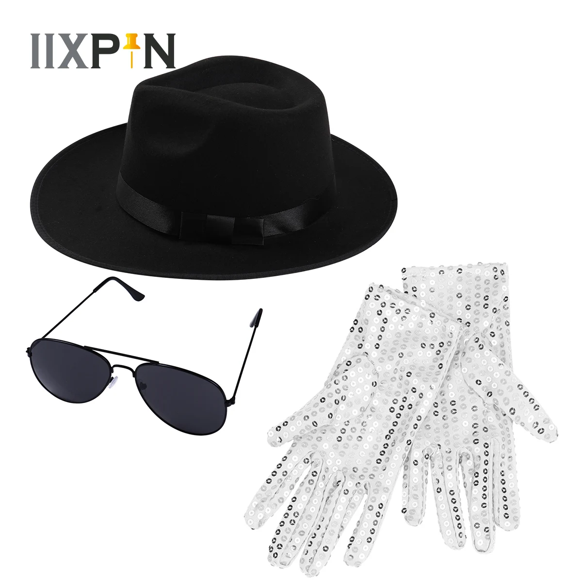 

Винтажная шерстяная шляпа джентльмена Джаз с плоским верхом и блестками танцевальные перчатки для косплея варежки с металлической оправой...
