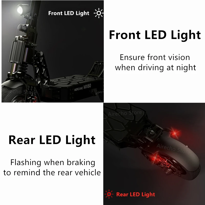 Последний Mercane MX60 Kickscooter 2020 умный электрический скутер 2400 Вт 10/20 Ач 60 км/ч 11 &quotшины