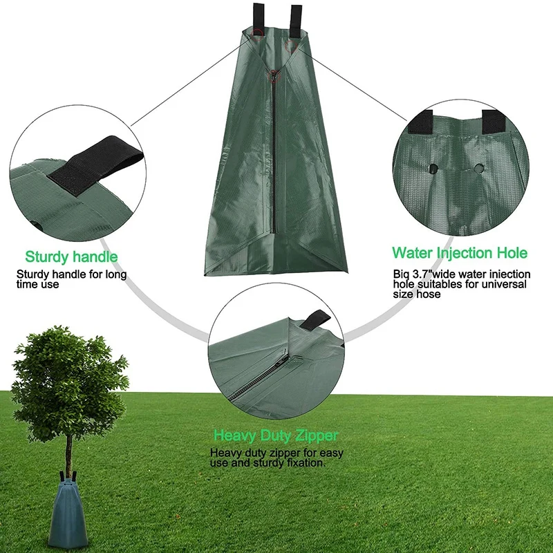 

2 Pack Tree Watering Bag 20 Gallon Slow Release Watering Bag for Trees Irrigation Bags Garden Watering Bag