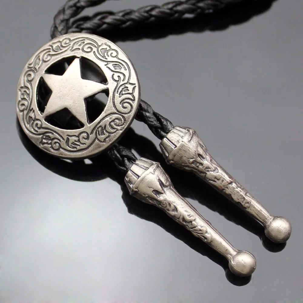 Новое поступление западный юго-западный мужской подарок Техасский Ranger Star Leather Rodeo Bolo Bola Галстук Топ Мода 2 цвета аксессуары