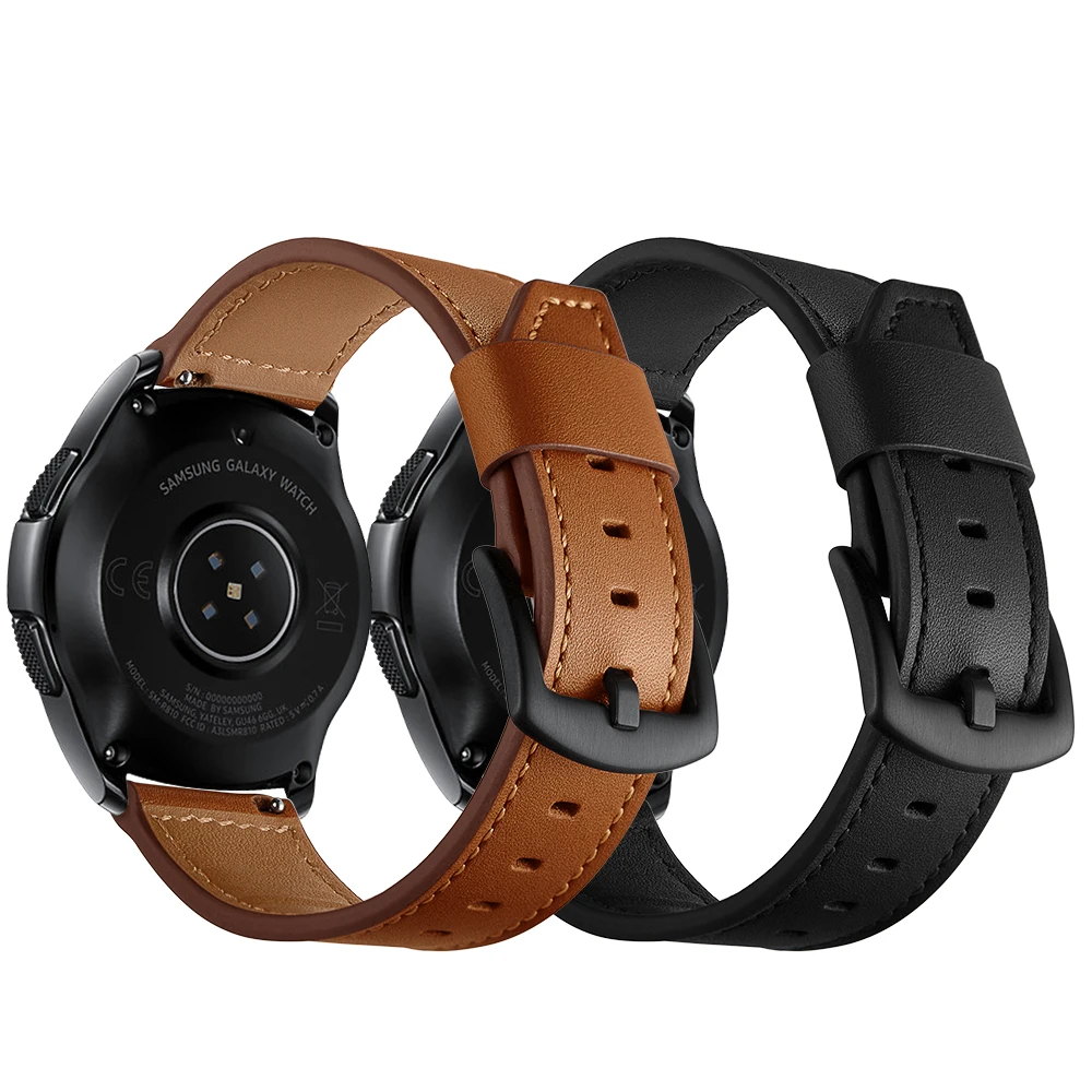 Ремешок для часов samsung galaxy ремешок из натуральной кожи watch 42 мм 46 20 22 gear s3 s2