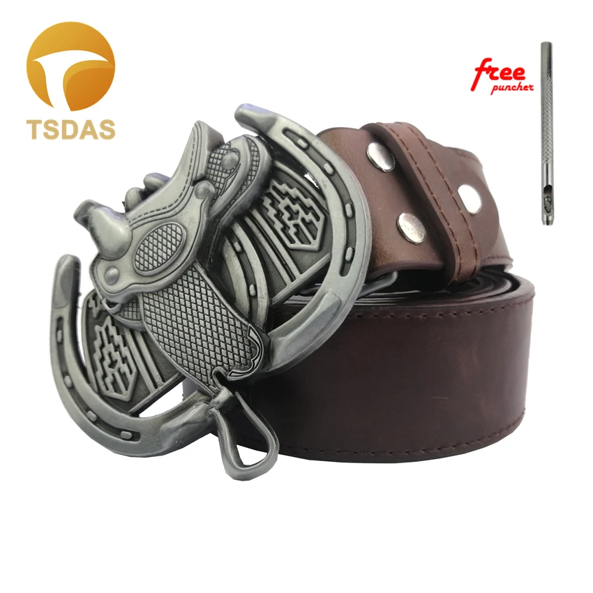 Серебряные пряжки для ремня седла мужчин Модные металлические в ковбойском