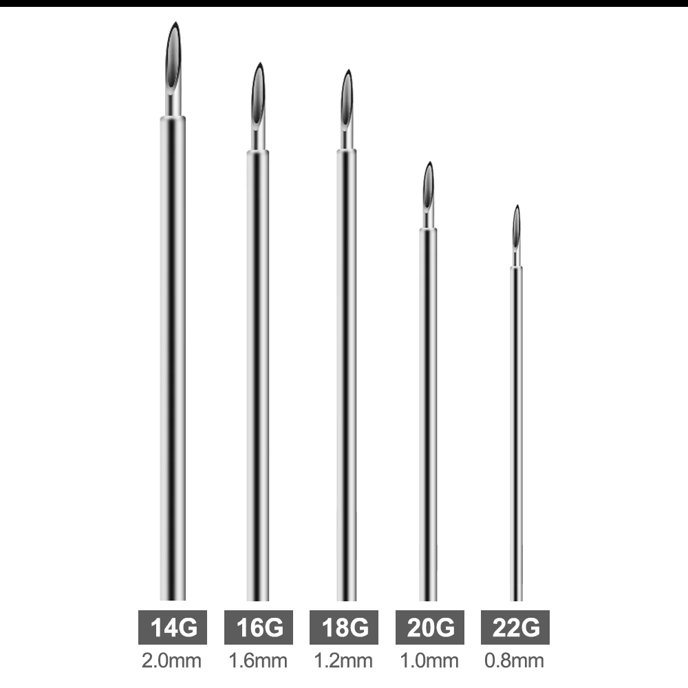 1/3/5 шт. иглы для пирсинга внутривенные катетерные канюли стерильные 14 г 16 18 20 22