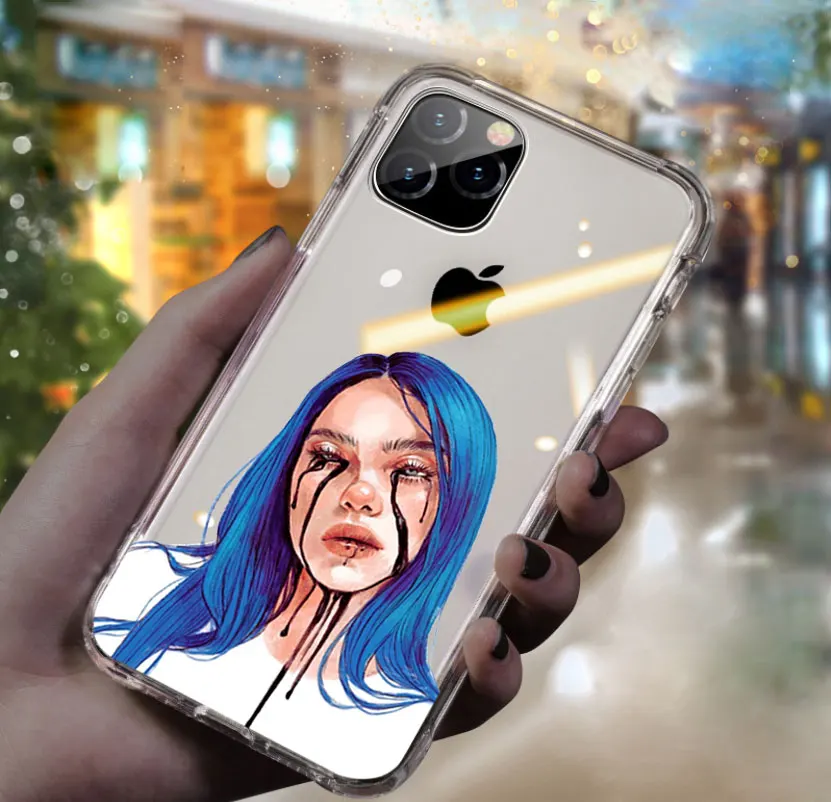 TPU A1048 Billie Eilish наклейки dont smile at me мультфильм чехол для телефона для iPhone 11 pro max 7 5S SE 6 6s 8 7 Plus X XR XS MAX Мягкий ТПУ чехол - Цвет: TPU A1048