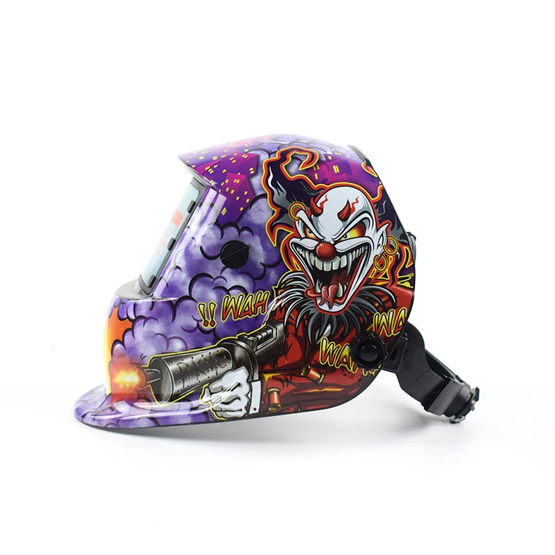 Автоматическая Сварочная маска клоуна меняющая цвет на солнечной