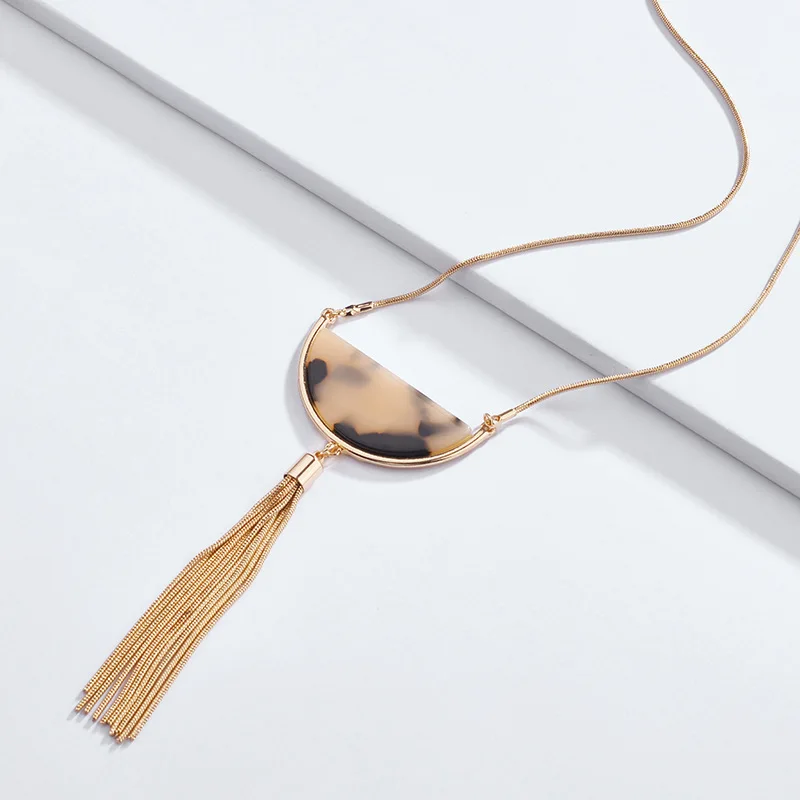 Циндао ожерелье сплав полукруглый Леопардовый принт второй грамм силовая доска