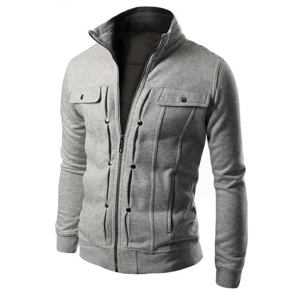 2019 осенне зимняя мужская куртка Мужское пальто теплая Повседневная на молнии