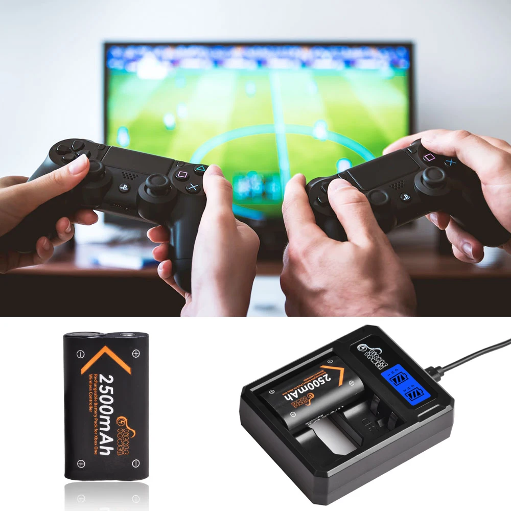 2500 мА · ч перезаряжаемая сменная батарея для Xbox One X S Elite Wireless Controller + LCD Dual USB