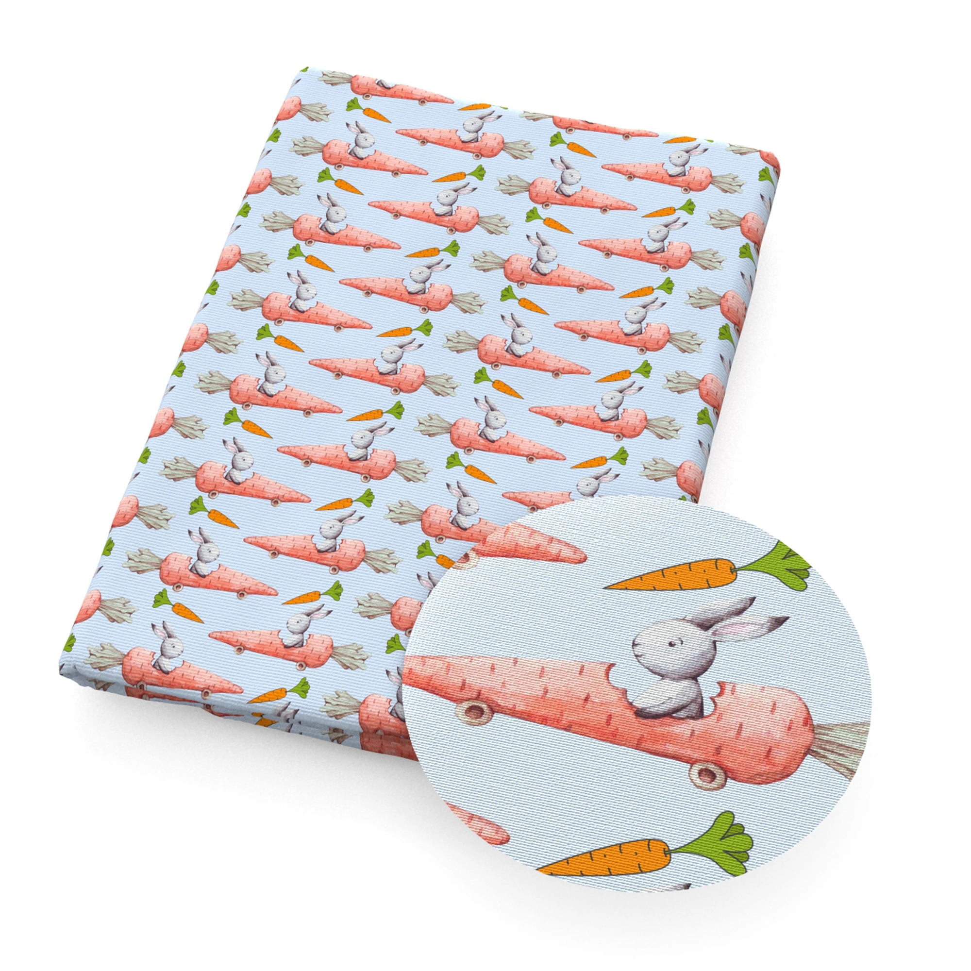 Кролик морковь яйцо Пасхальная Ткань Полиэстер Хлопок Лоскутная для шитья