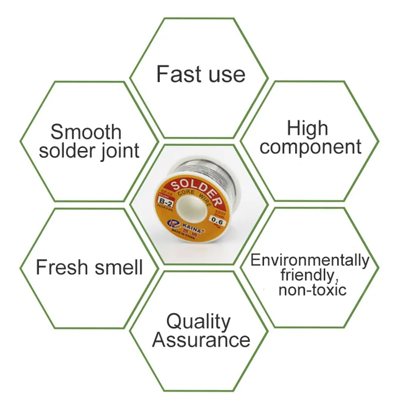 

50/100g 0.5/0.6/0.8/1/1.2/1.5/2/2.3mm 63/37 FLUX 2.0% 45FT Tin Lead Tin Wire Rosin Core Solder Soldering Wire Roll No-clean