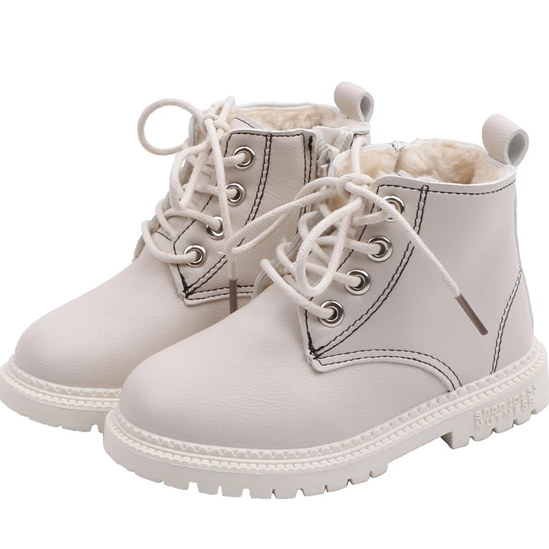 Trend Space детские ботинки Мартенс Кожаные мотоботы детская зимняя зимние сапоги на