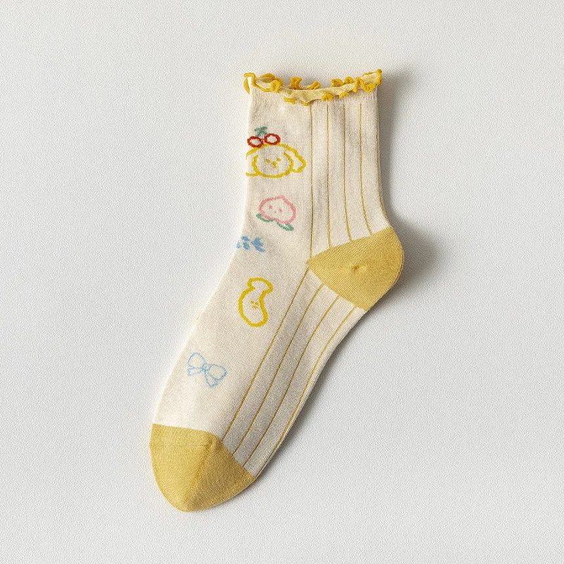 

Women Socks Cotton Dog Cartoon Sock Woman Colorful Unisex High Funny Novelty Ladies Sox Spring Autumn Female Trendy Calcetines