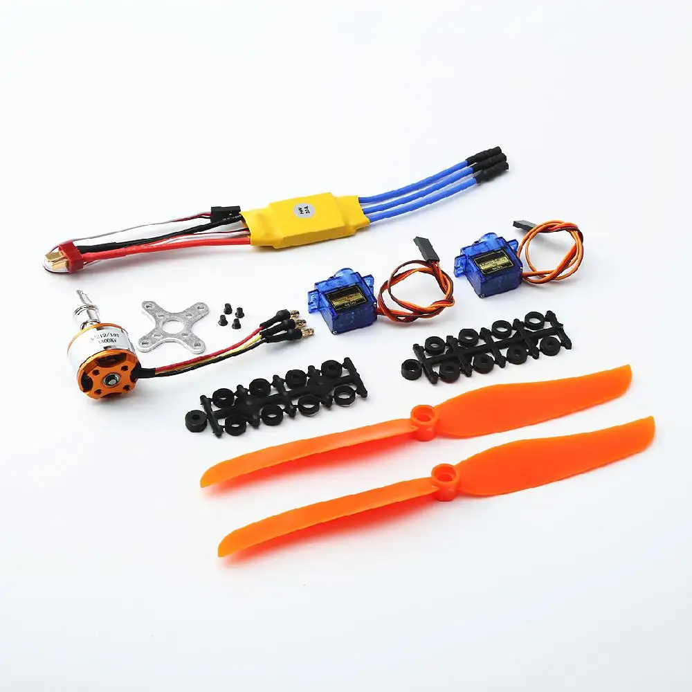 

A2212 1400KV бесщеточный двигатель 30A ESC SG90 9G Micro Servo 8060 propeller для радиоуправляемого самолета вертолета с неподвижным крылом