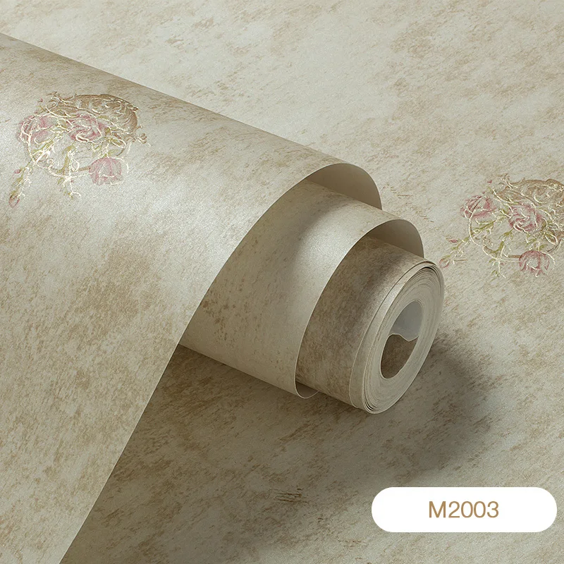 

Retro 3D three-dimensional pastoral small floral nonwoven fabric country American wallpaper home background wall living room
