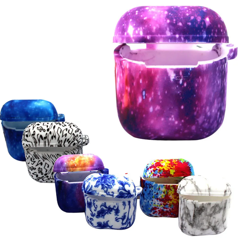 Чехол для оригинального Apple Airpods чехол мраморный милый 2 1 Аксессуары наушников Air