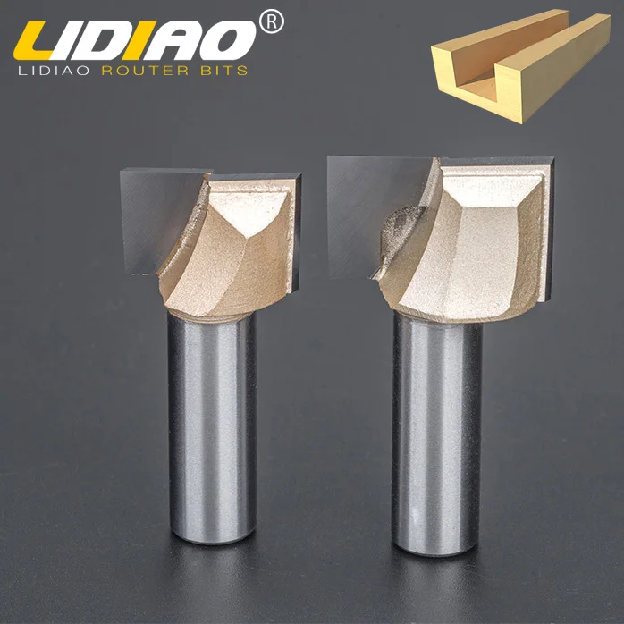 

LIDIAO 1pc 1/2‘’ 1/4'' Shank Bottom Cleaning Milling Cutter Woodworking Router bits Engraving Machine Bit Slot/Grove End Mill