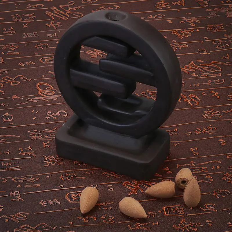 Круглый фарфоровый керамический конус Набор держателей для курильницы дома и