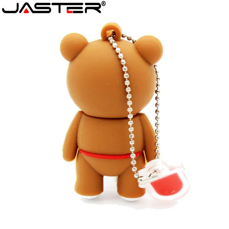 Флэш накопитель JASTER в виде мультяшного медведя 4 ГБ 16 32 64 usb 2 0 модный подарок|gifts