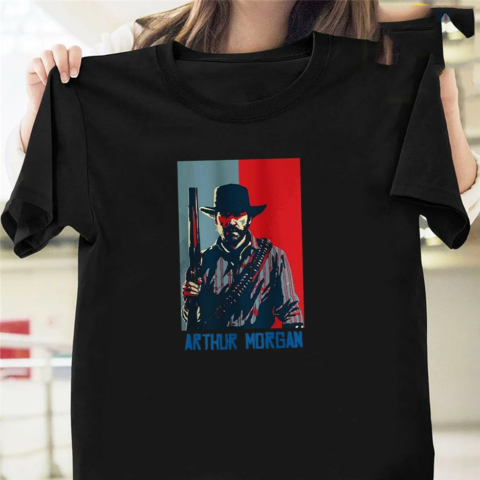 Arthur Morgan футболка Черная Размер S-3Xl уличная забавная | Мужская одежда