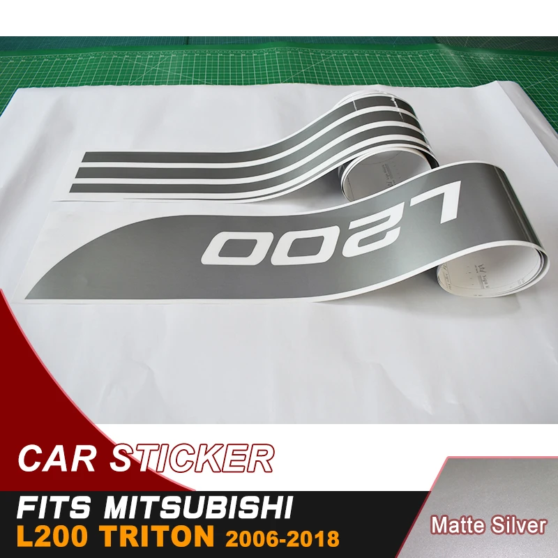 

fit for mitsubishi l200 triton 2015 2016 2017 2018 car decals shark side door body 4x4 styling graphic vinyl car stickers custom