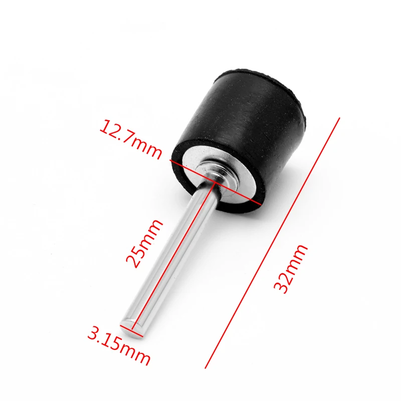 

10Pcs Drum Rubber Mandrels 1/8" Shank For Sanding Sleeve Rotary Tool New G8TB
