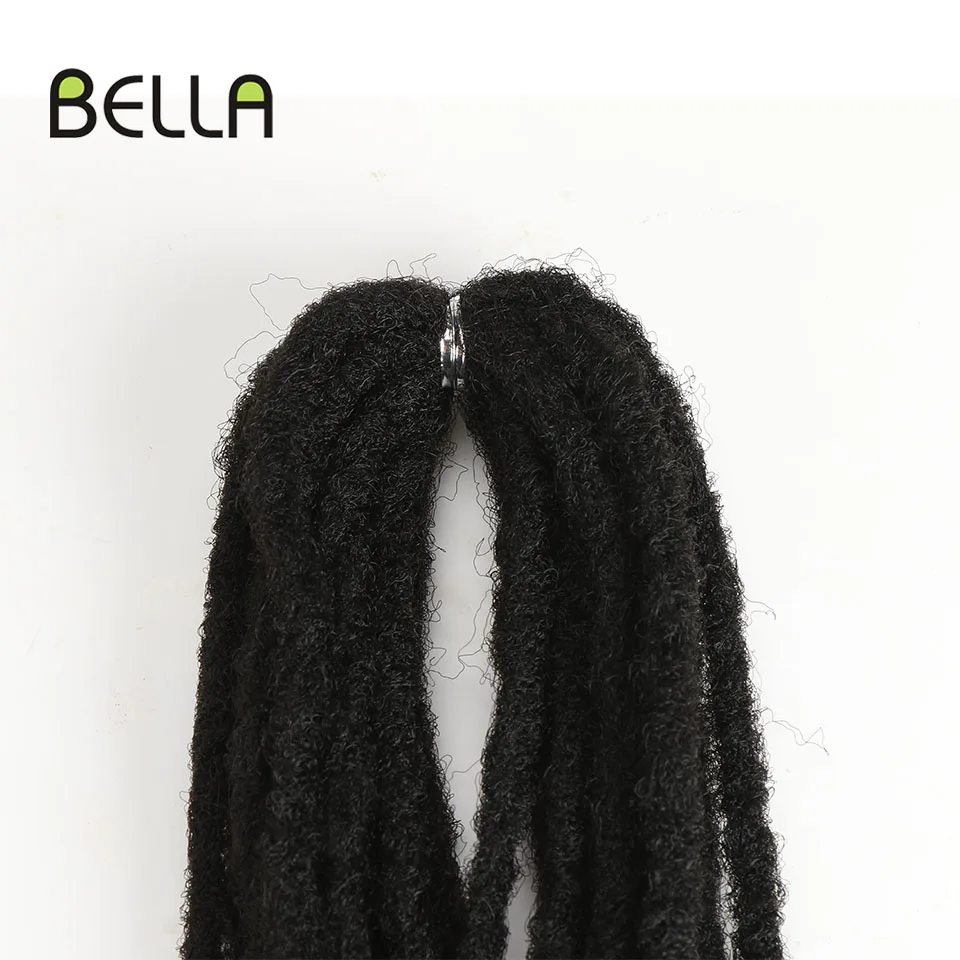 Накладные волосы Bella Dreadlocks черные коричневые синтетические 60 прядей дредлока для