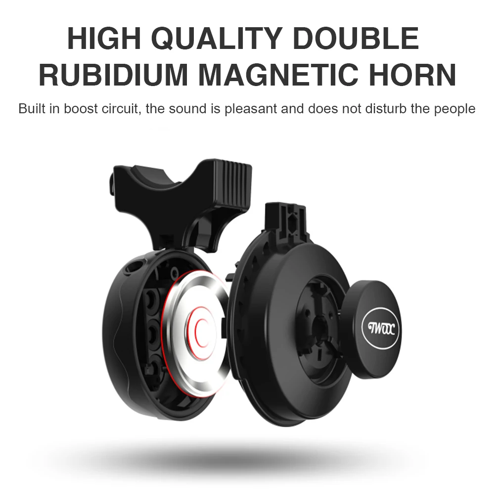 

New 1Pcs USB Rechargeable Waterproof Electronic Bicycle Horn Loud Volume Cycling Handlebar Electric Bike Ring Mini Alarm Bells