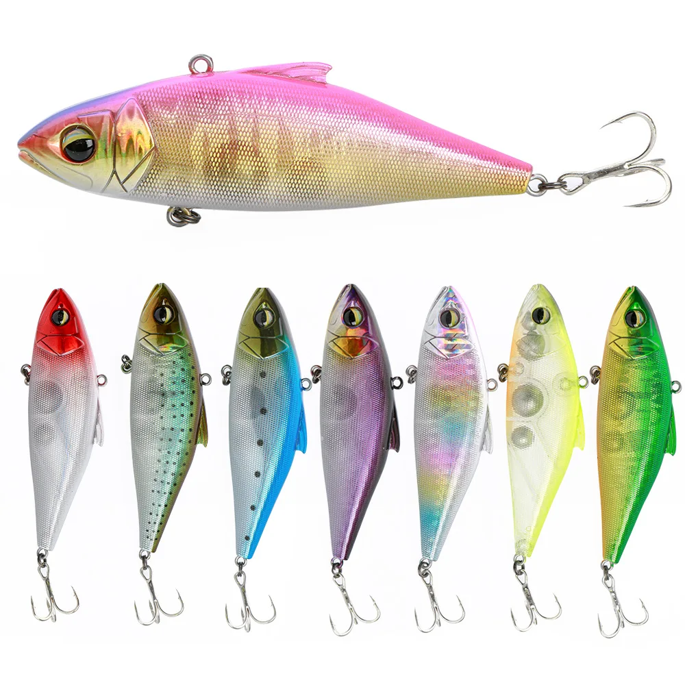 

Жесткая приманка, 1 шт., рыболовная приманка с вибрацией/20,5 г/80 мм, крючки из АБС-пластика, БКК, тонущие вибрирующие снасти для ловли карпа, воб...