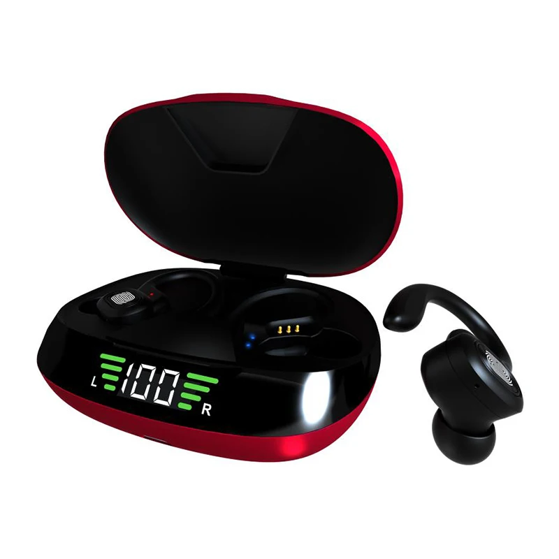 

Stock VV2 HiFi Stereo Bass Noise Wireless Headphone TWS Bluetooth Ear Hook Sport Earphone Intelligent Noise Reduction Headset