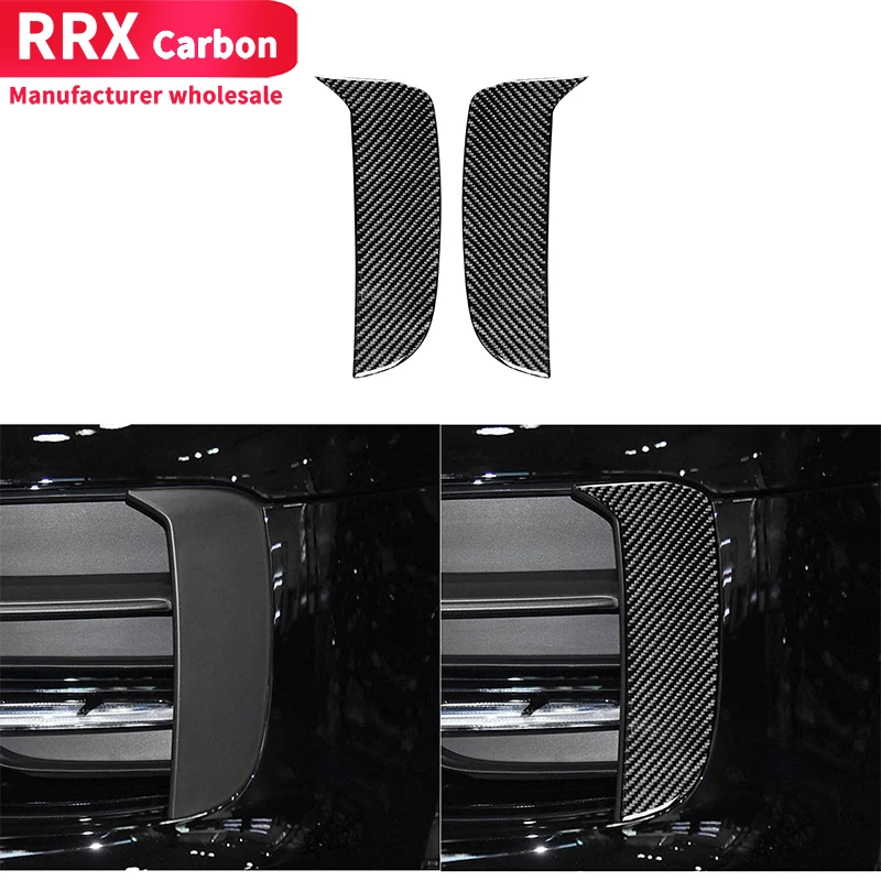 

RRX for Porsche Macan 2018 2019 2020 2021 Carbon Fiber Fog Lights Decoration Cover Trim Sticker Decal Car Interior Accessories