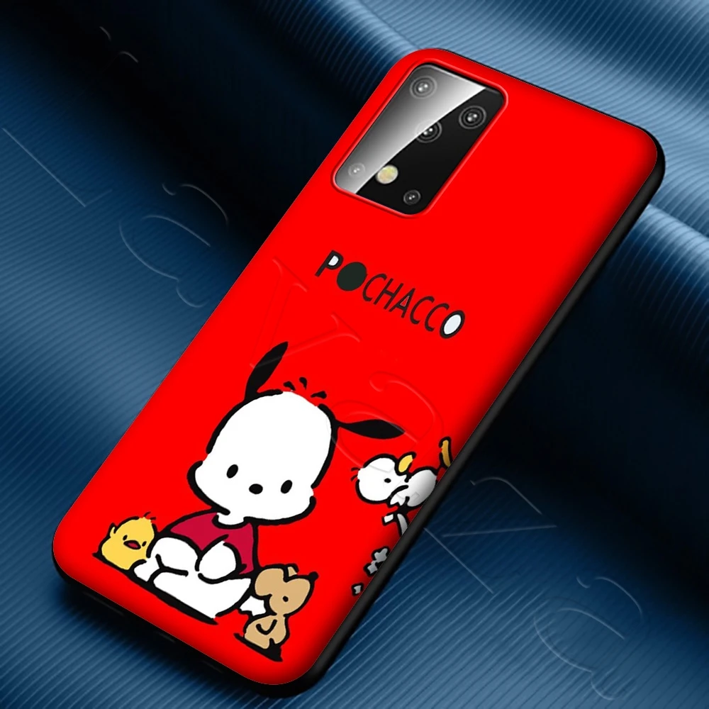 Милый мультяшный черный чехол для Samsung Note 10 S6 S7 S8 S9 S10 S10e S20 ultra A71 A51 A81 A91 M10 M20 M30 Lite Plus -