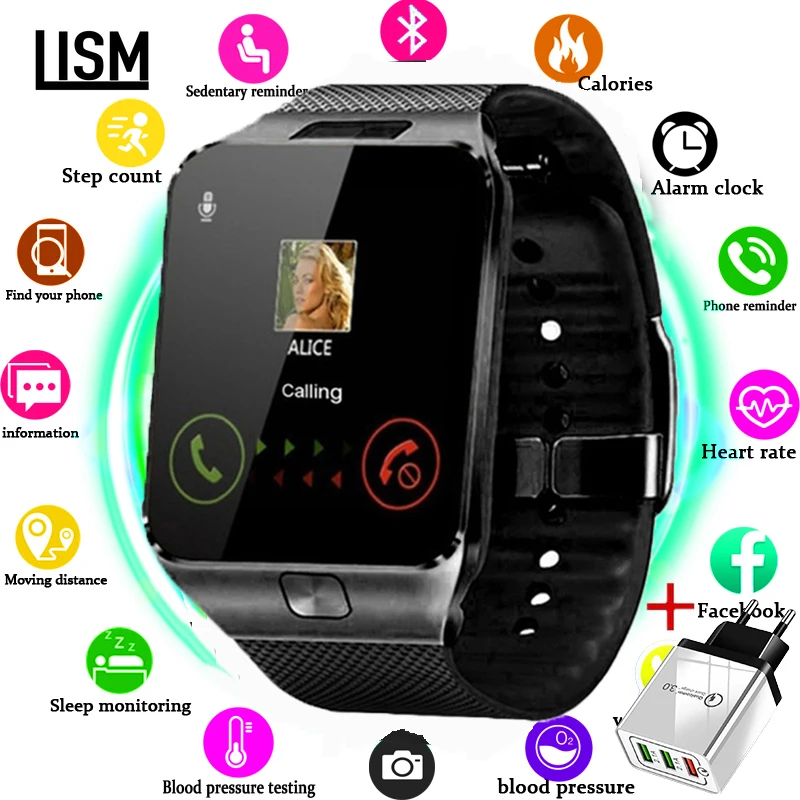 Bluetooth Смарт-часы Smartwatch DZ09 Android смартфон вызов Relogio GSM Сим слот камера для samsung Reloj