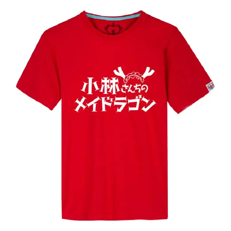 Хлопковые футболки унисекс Кобаяши без горничной дракон криллин канна канагава
