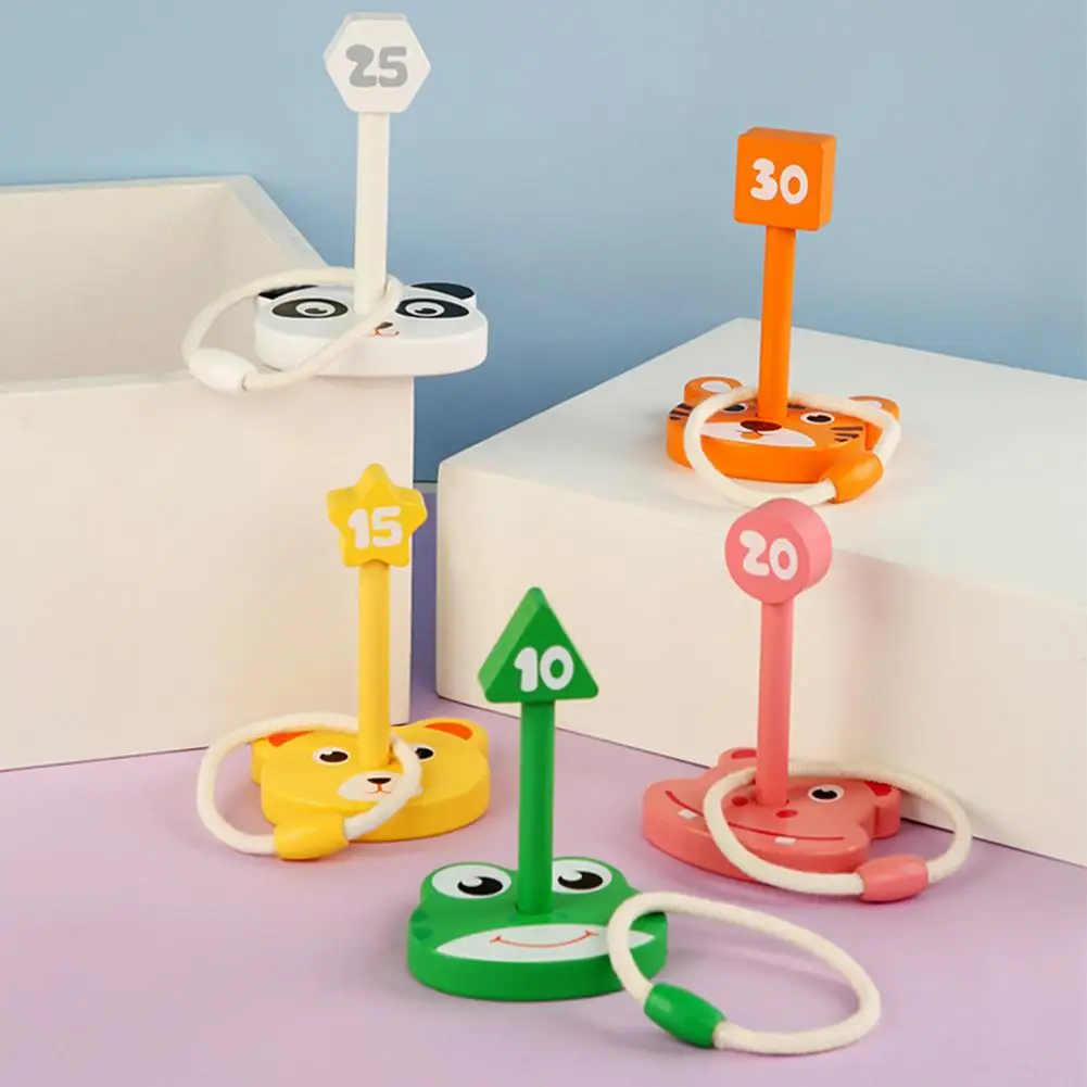 

Animal Ring Toss Set Game Throw Lawn Family Outdoor Kids Garden Fun Toy Rabbit Cat Dog Panda Shape Sports Educational Toys