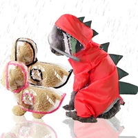 pet raincoat puppy four feet hooded transparent waterproof teddy large dog rain out clothes for animals